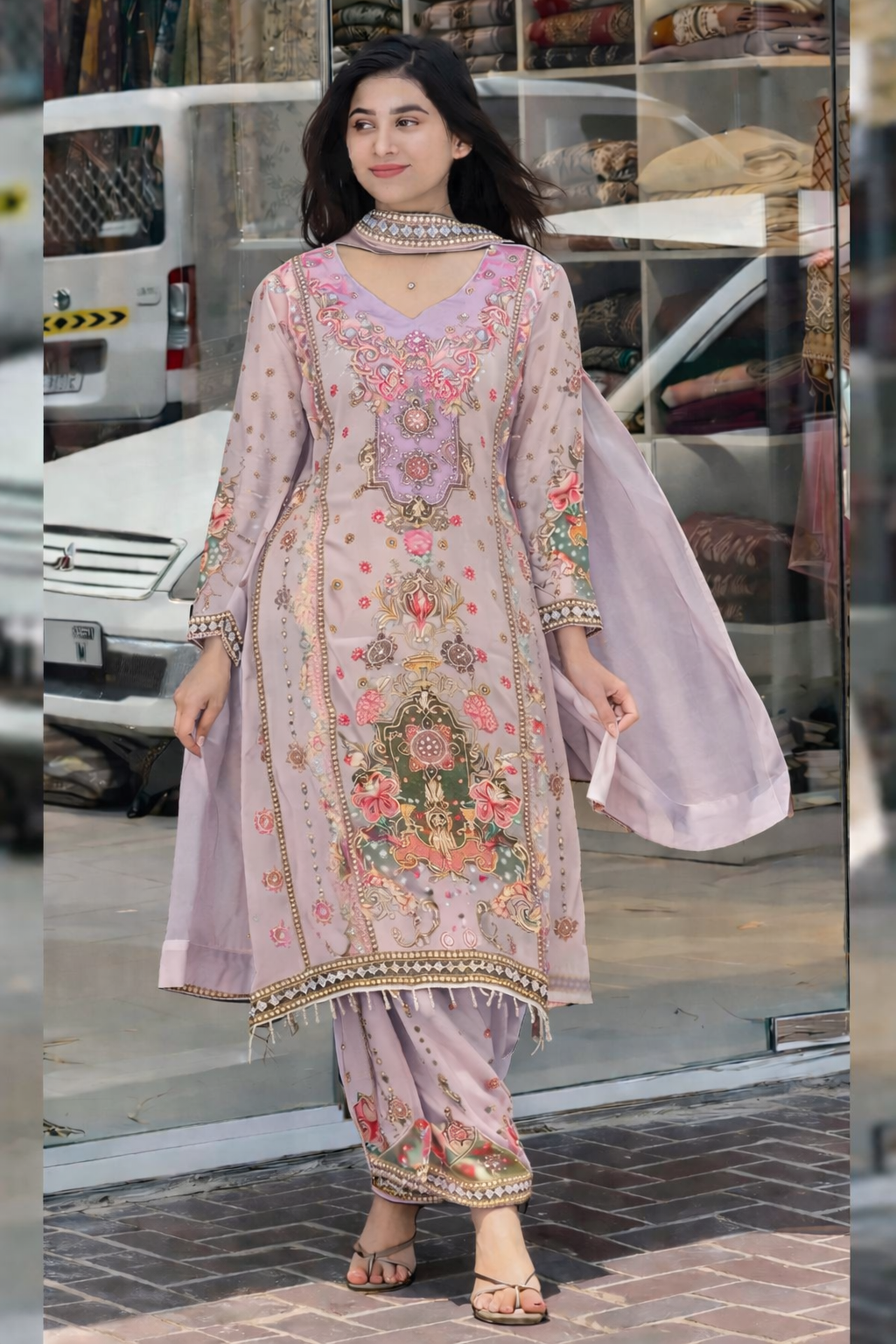 Mannat-Heavy Fancy Pair With Dupatta set