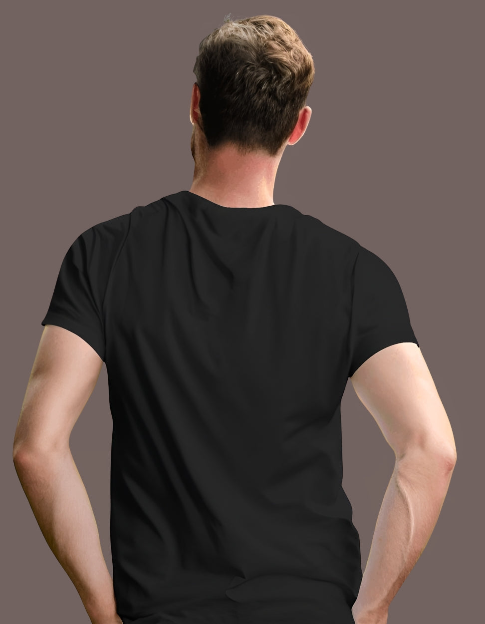 Black plain T-shirt