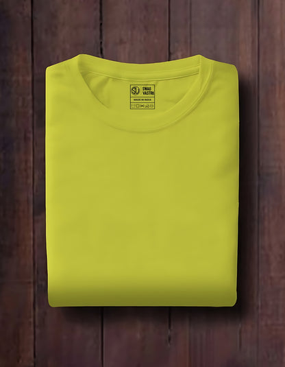 Yellow plain t-shirt