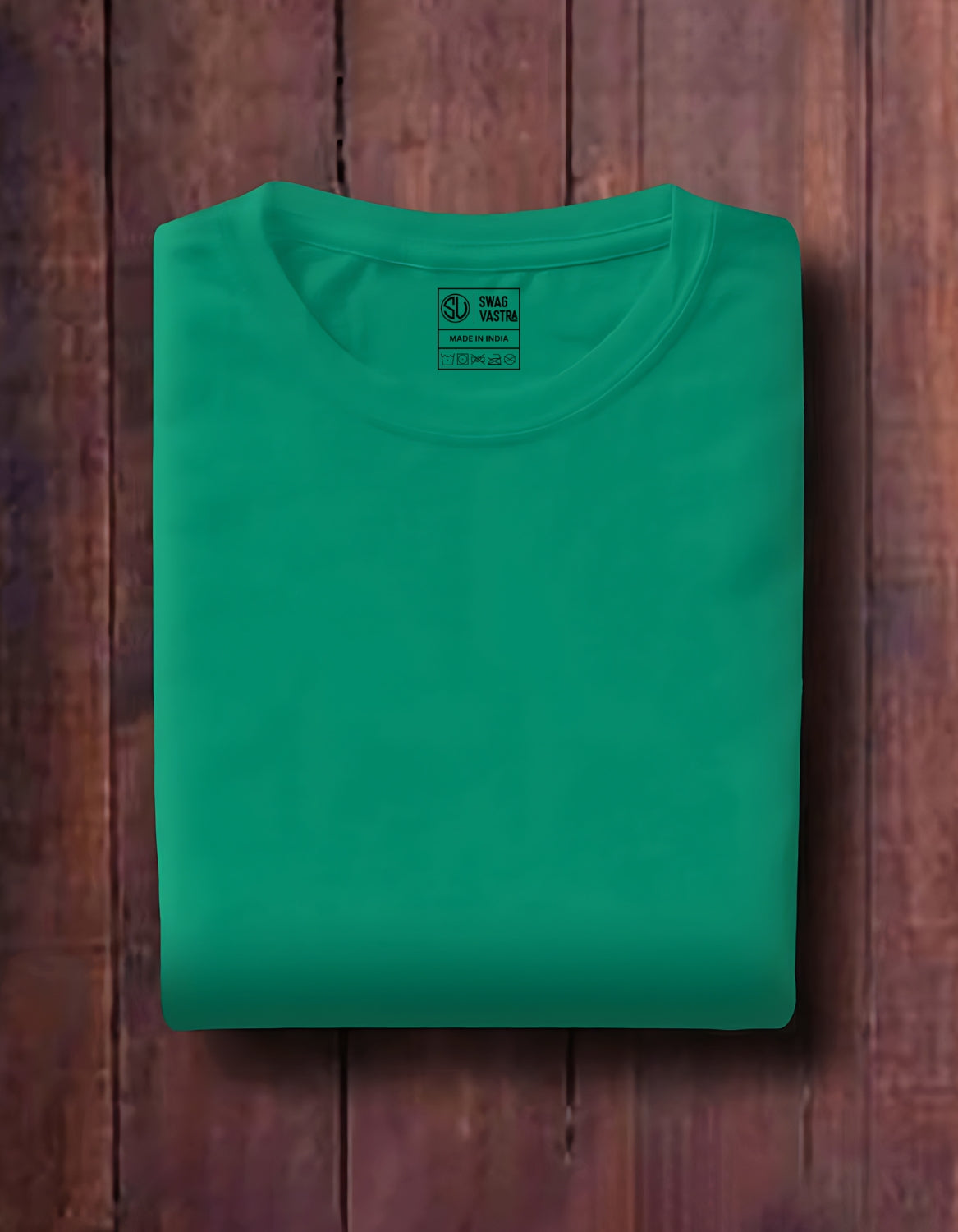 Bottle green plain T-shirt