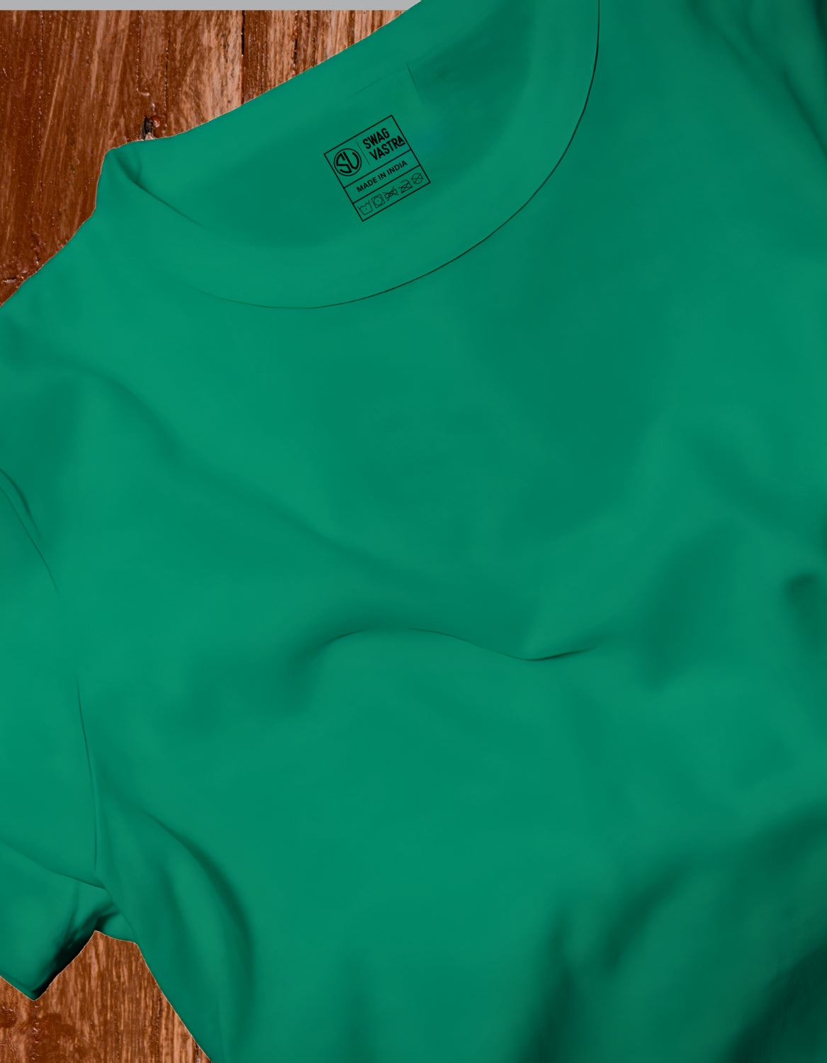 Bottle green plain T-shirt