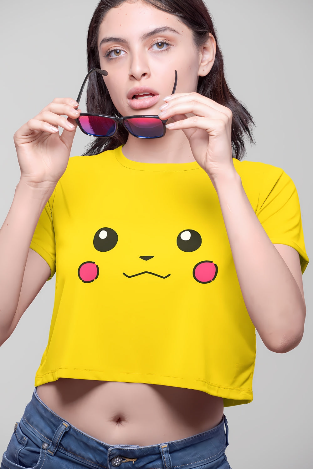 Yellow Pikachu Crop Top