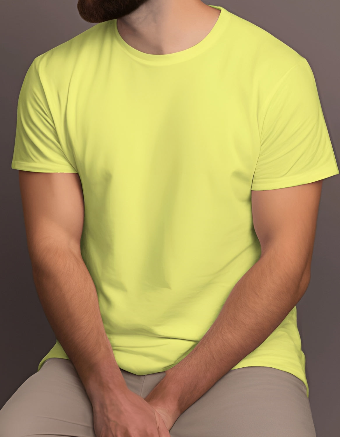 Yellow plain t-shirt