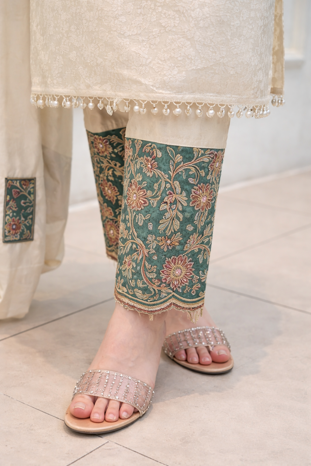 Elegant Rich Multicolor Embroidery Kurti Suit With Dupatta