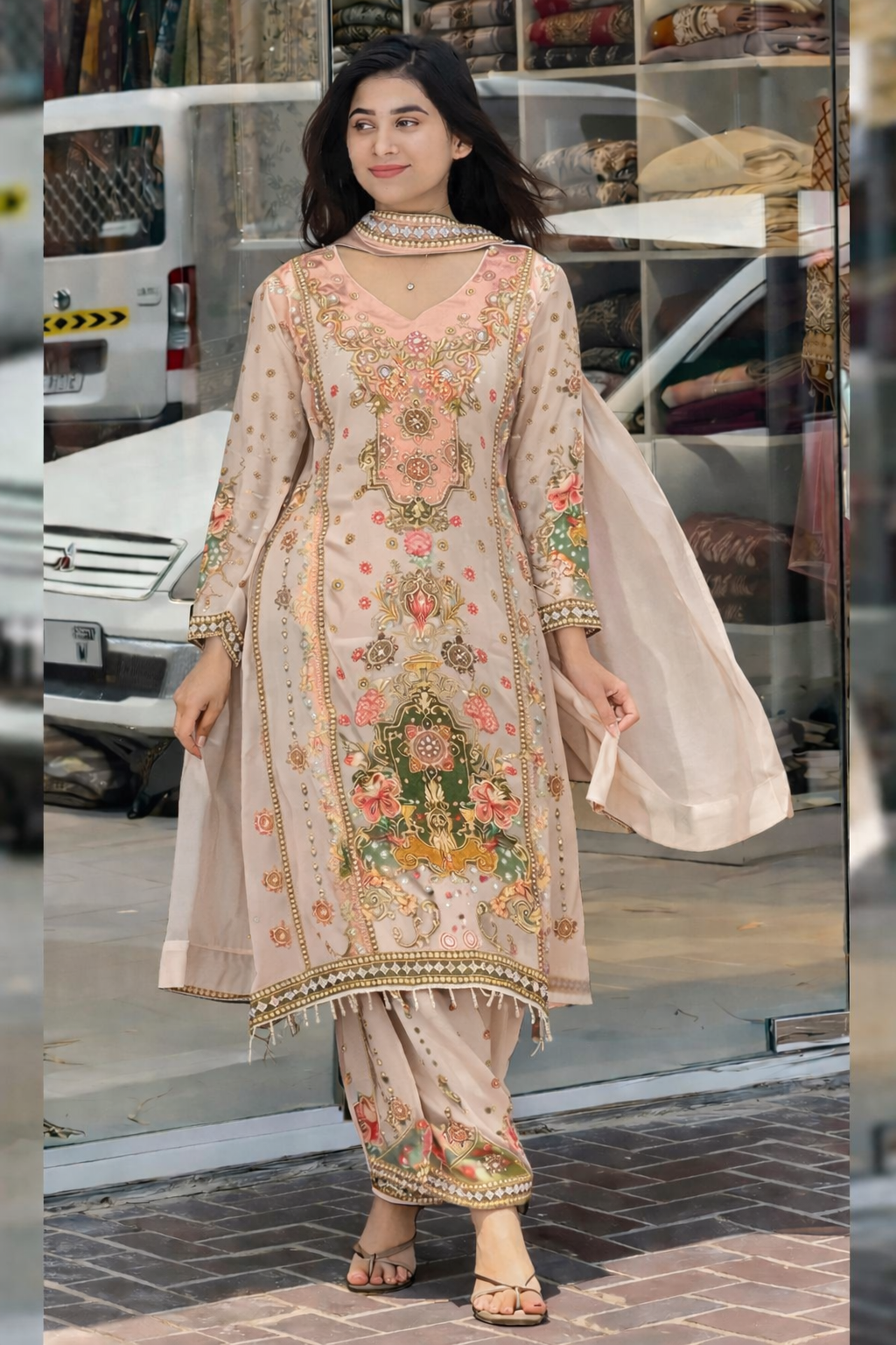 Mannat-Heavy Fancy Pair With Dupatta set