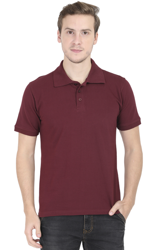 Polo Maroon T shirt 100% Cotton