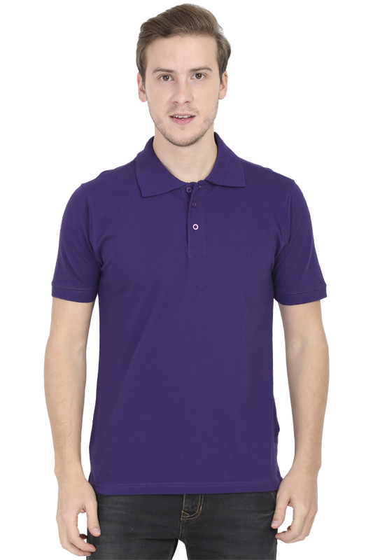 Solid Purple Polo T-shirt