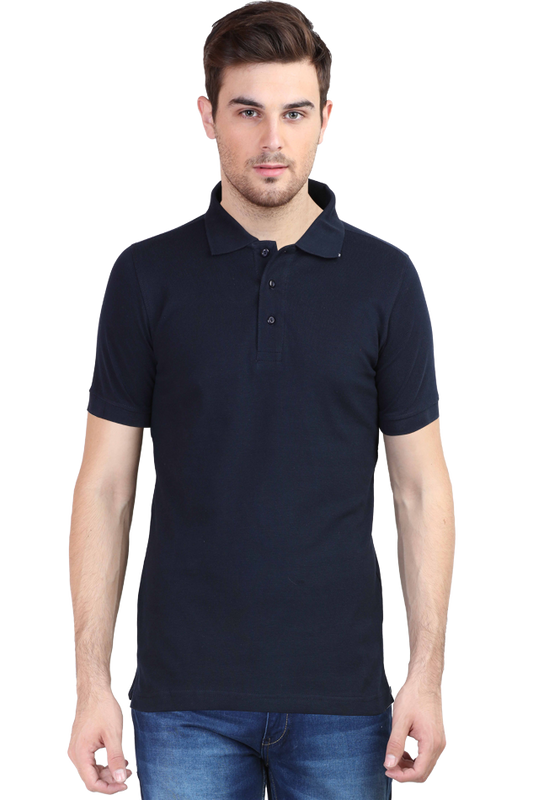 Polo Navy Blue 100% Cotton